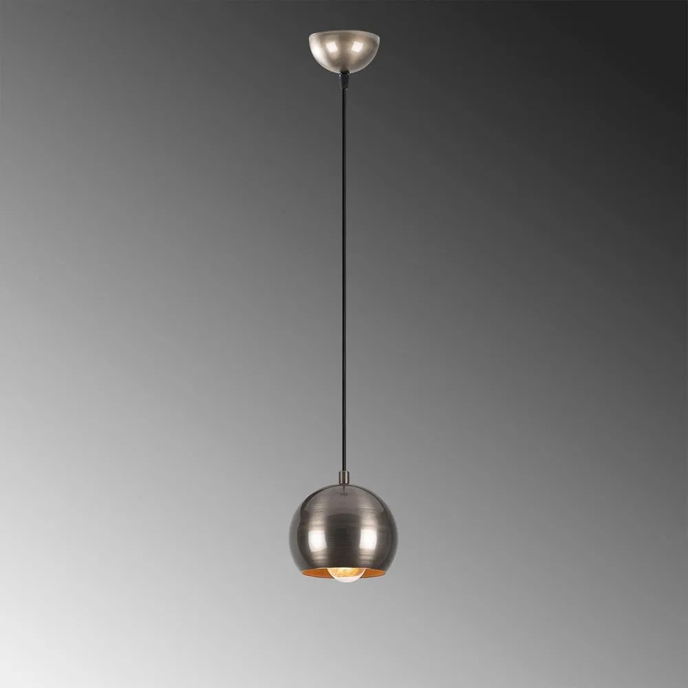 Závesné svietidlo v striebornej farbe s kovovým tienidlom ø 30 cm Berceste – Opviq lights