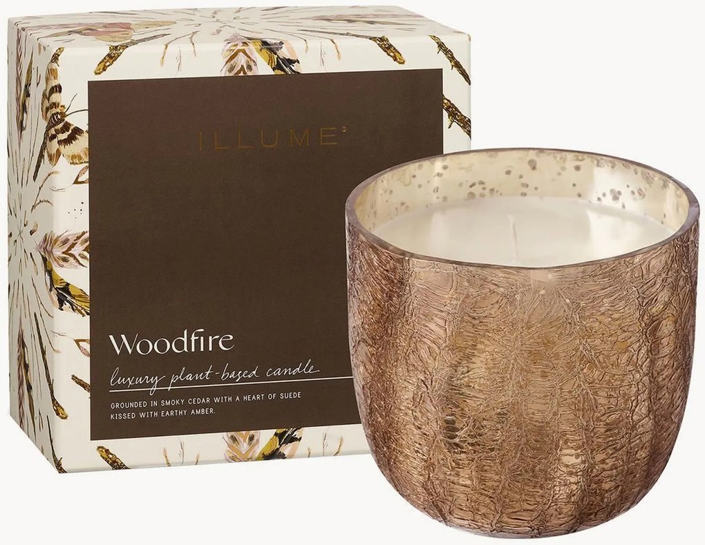 Vonná sviečka Woodfire (Amber, Suede, Cedarwood)