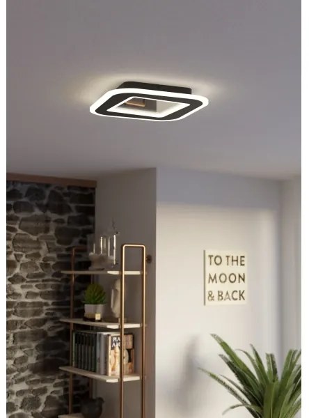 Eglo 901241 - LED Stmievateľné stropné svietidlo MACCHIONI LED/20W/230V čierna + DO