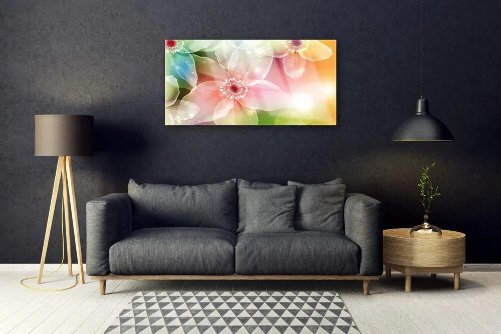 Obraz na skle Kvet rastlina príroda umenie 100x50 cm