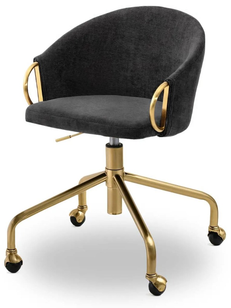 Stolička Carma B (čierna + zlatá). Akcia -19%. Vlastná spoľahlivá doprava až k Vám domov. 1110492