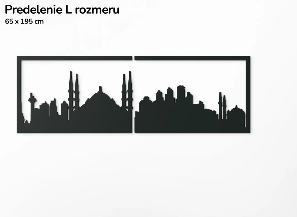 drevko Obraz Istanbul panoráma Rozmer obrazu: 29,5 x 89 cm, Farba dekorácie: Čierna