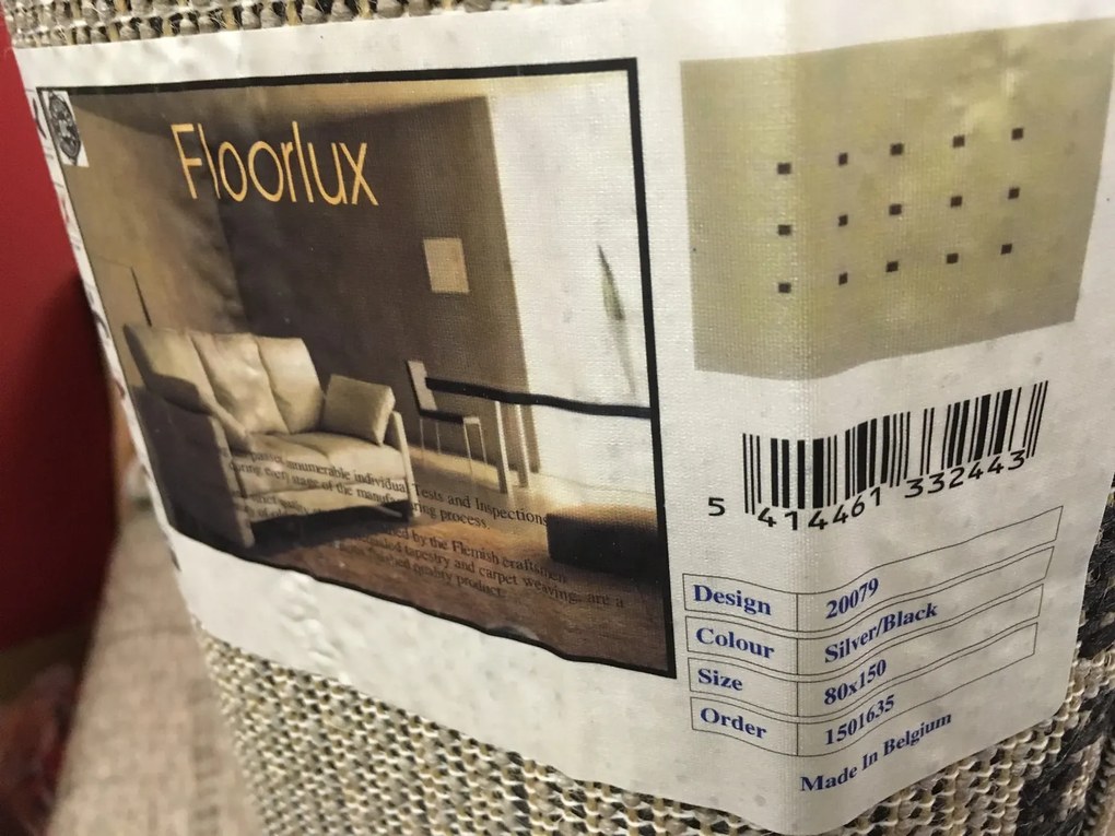 Devos Caby (DC Carpets), Kusový koberec FLOORLUX Silver / Black 20079 Spoltex – na von aj na doma, 120x170, béžová, chodba / predsieň