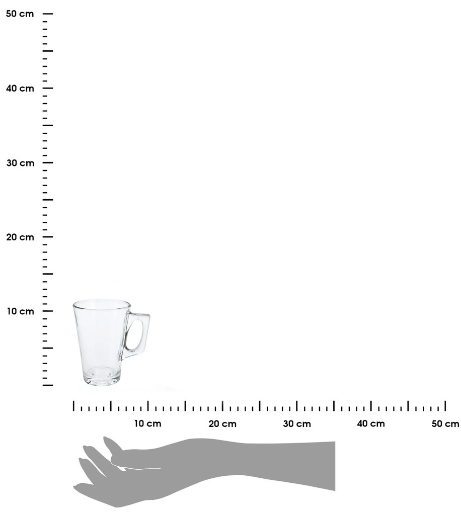 Sklenený hrnček Clear 250ml sada 3ks
