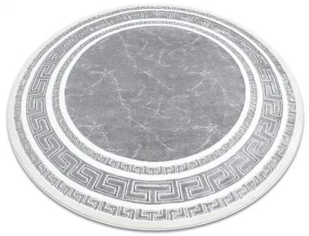 Okrúhly koberec GLOSS moderný 2813 27 štýlový, rám, Grécky sivá Veľkosť: kruh 200 cm
