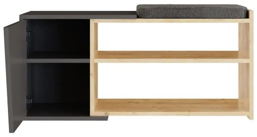 Skrinka na topánky FIONA 37x104 cm hnedá/antracit