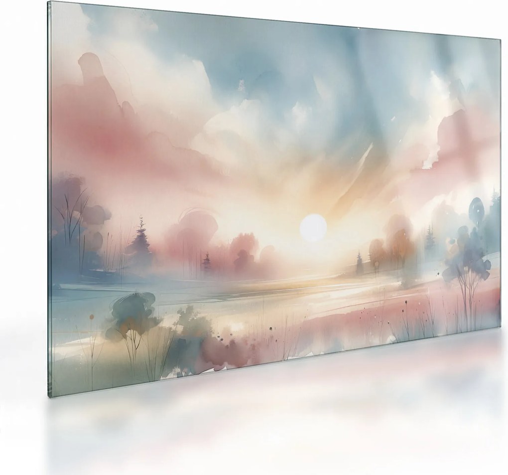 Sklenený obraz - Elegantná krajina (70x50 cm)
