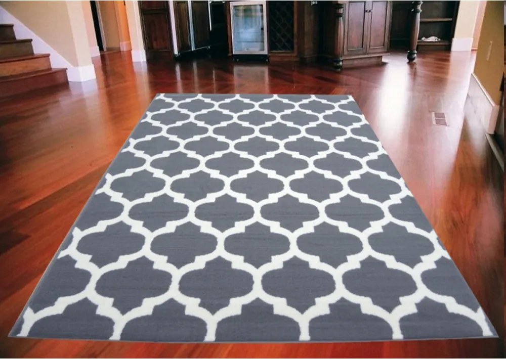 Kusový koberec PP Makao tmavo sivý, Velikosti 140x200cm
