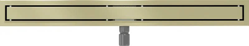 Mexen Flat, lineárny podlahový žľab 100 cm, M13, zlatá matná, 1A10100-15