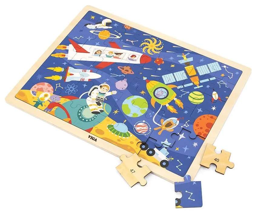 <p>Drevené puzzle Viga objavuj vesmír 48 dielikov</p>