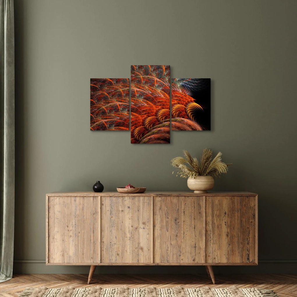 Obraz - Abstraktná imitácia peria (90x60 cm)