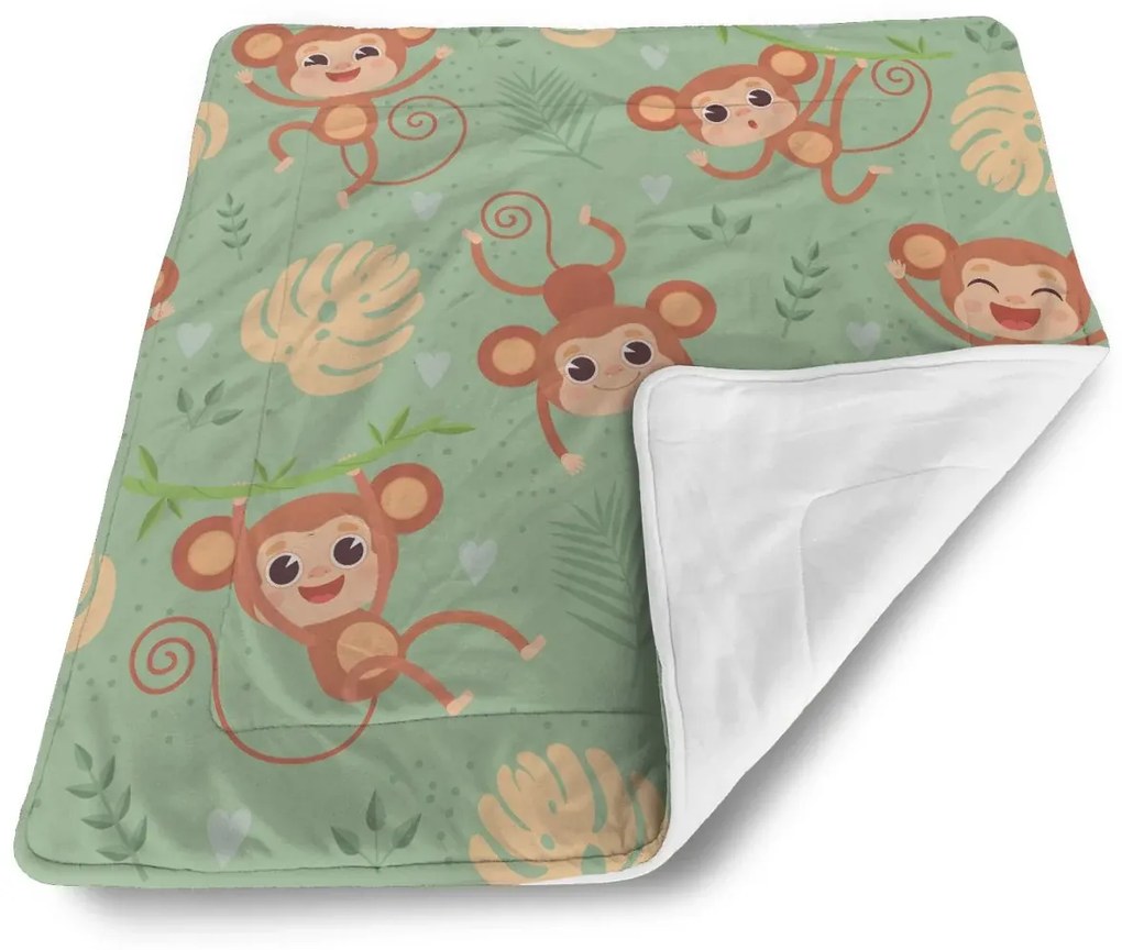 Sablio Deka pre bábätko Roztomilé opičky - 80x100 cm