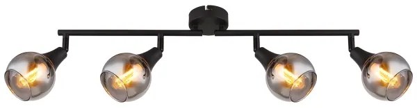 Globo 57904-4 - Bodové svietidlo GLYPTAR 4xE14/40W/230V čierna