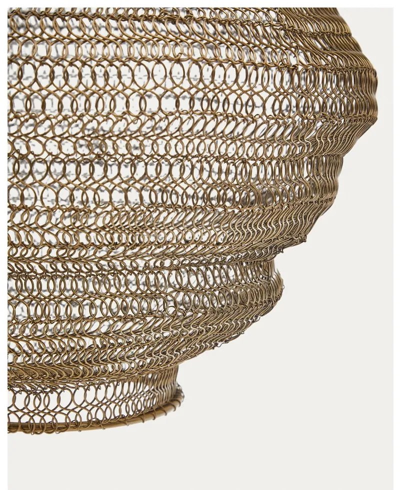 Závesné svietidlo v zlatej farbe s kovovým tienidlom ø 30 cm Sarraco – Kave Home