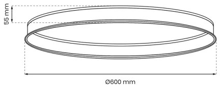 Lištový systém MAGNETIC TRACK pr. 60 cm čierna