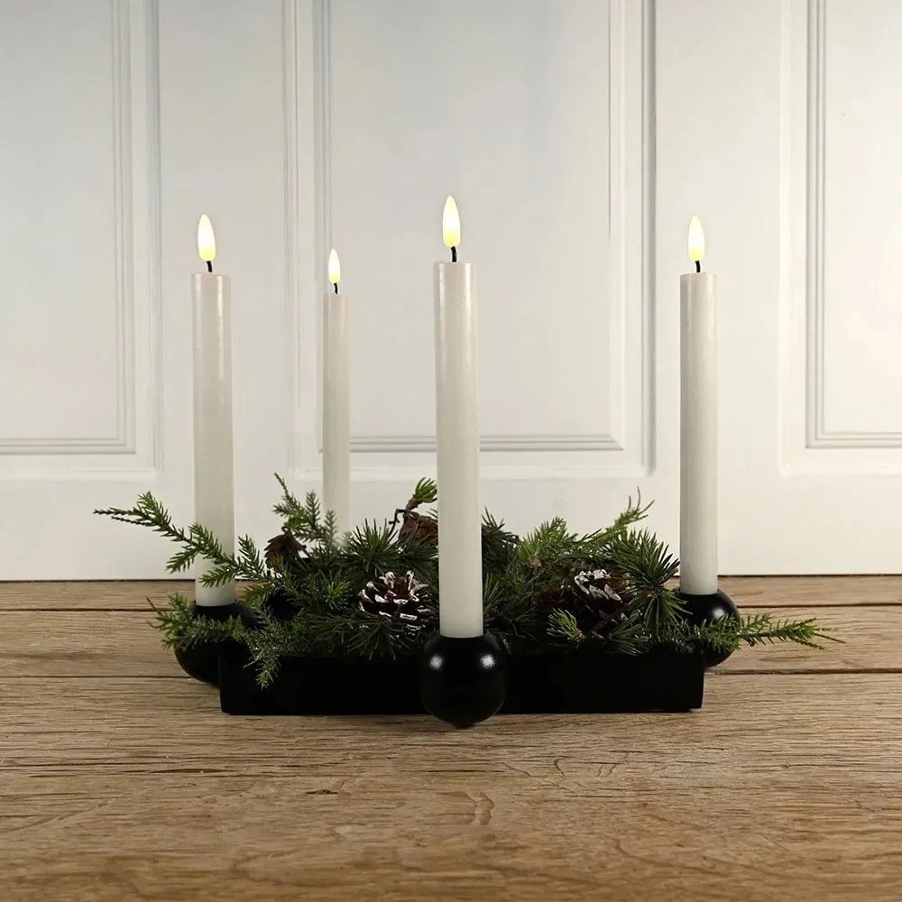 Det Gamle Apotek Adventný svietnik Black Metal 25 cm