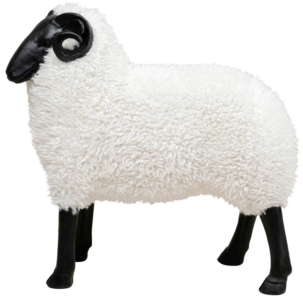 Bathilde Ram dekorácia biela 78 cm