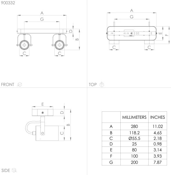 Eglo 900332 - LED Bodové svietidlo SOREGO 2xGU10/3W/230V