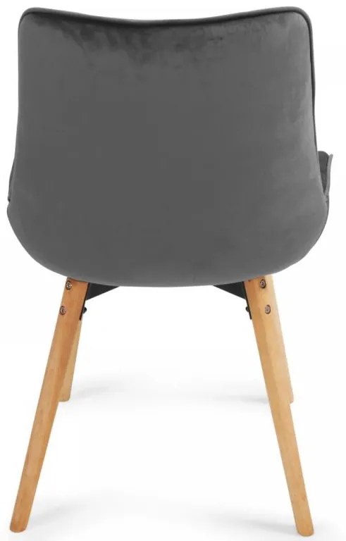 MIADOMODO Sada prešívaných jedál. stoličiek, tm. sivá, 2 ks