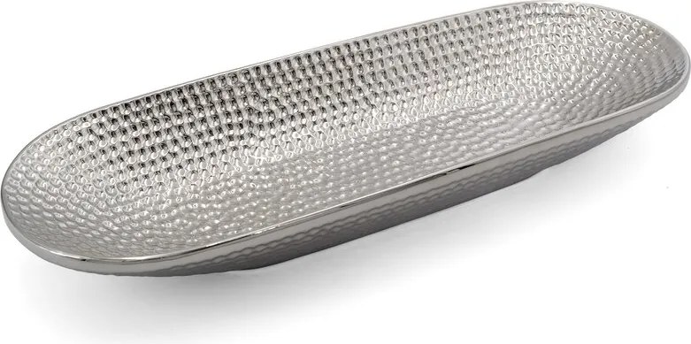 Dekorstudio Dekoratívny podnos GREG 41x15 cm - strieborný
