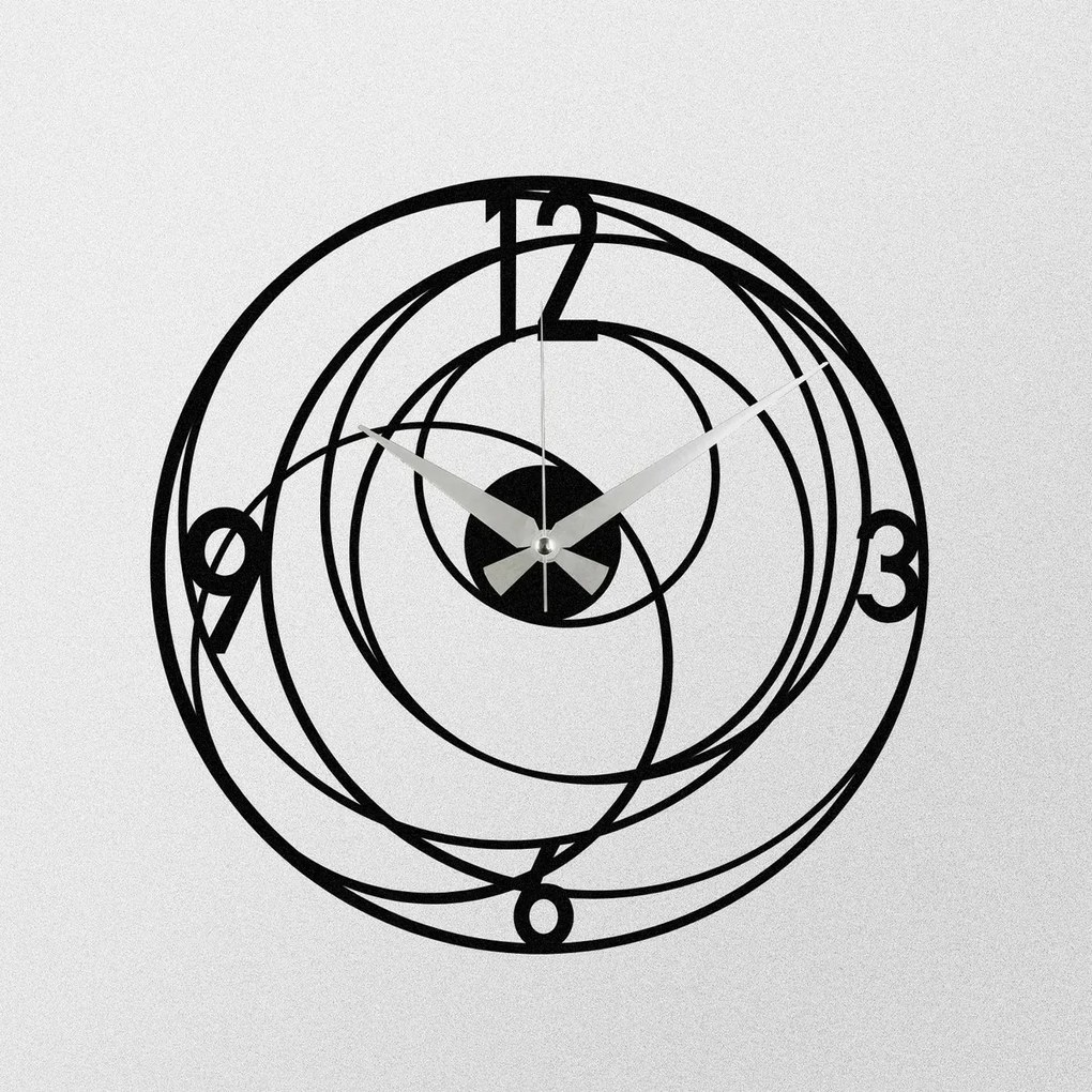 Nástenné hodiny Magic S027 Black, 48 x 48 cm