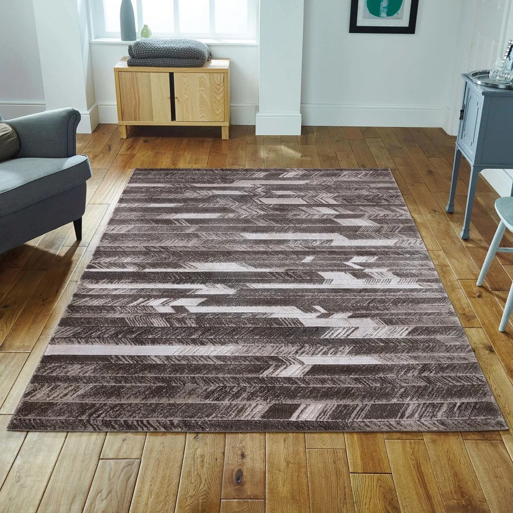 Kusový koberec Mykonos 125 Coffee, 80x150, hnedá, chodba / predsieň, Festival