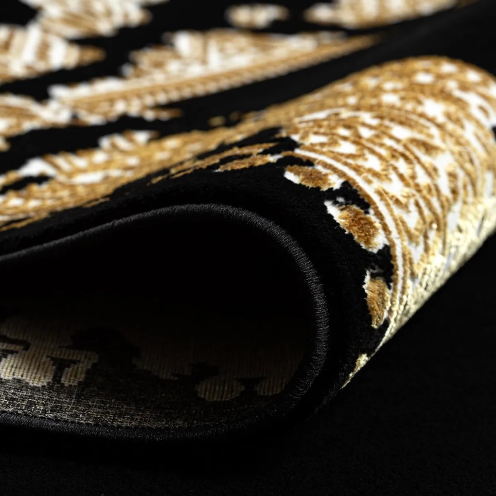 Kusový koberec Allure 1965 black/gold, 280x370, čierna, kancelária, Dywany Łuszczów
