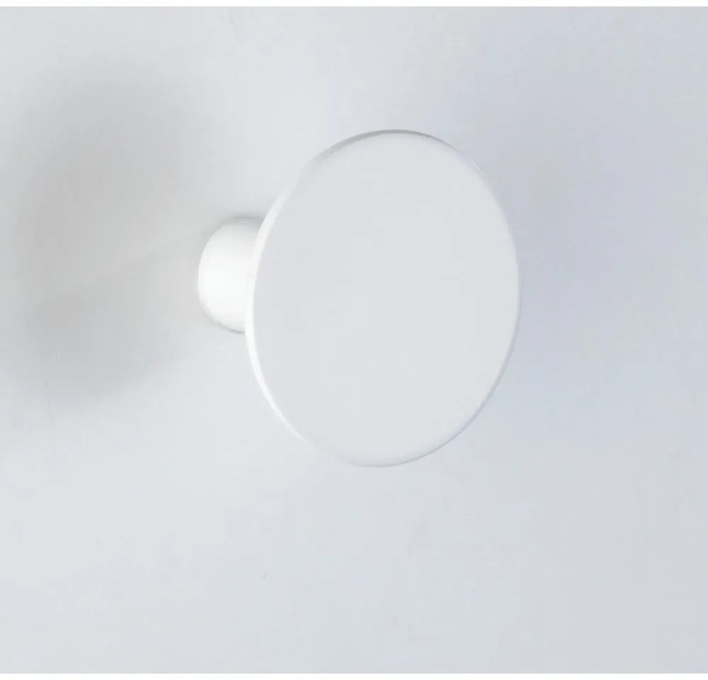 Biely nástenný háčik Wenko Melle, ⌀ 5 cm