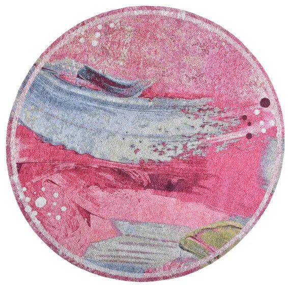 Koberec COSIMA ružový kruh