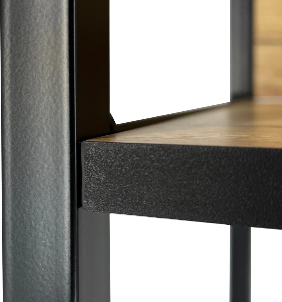 Regál LOFT 40 cm černý/dub artisan