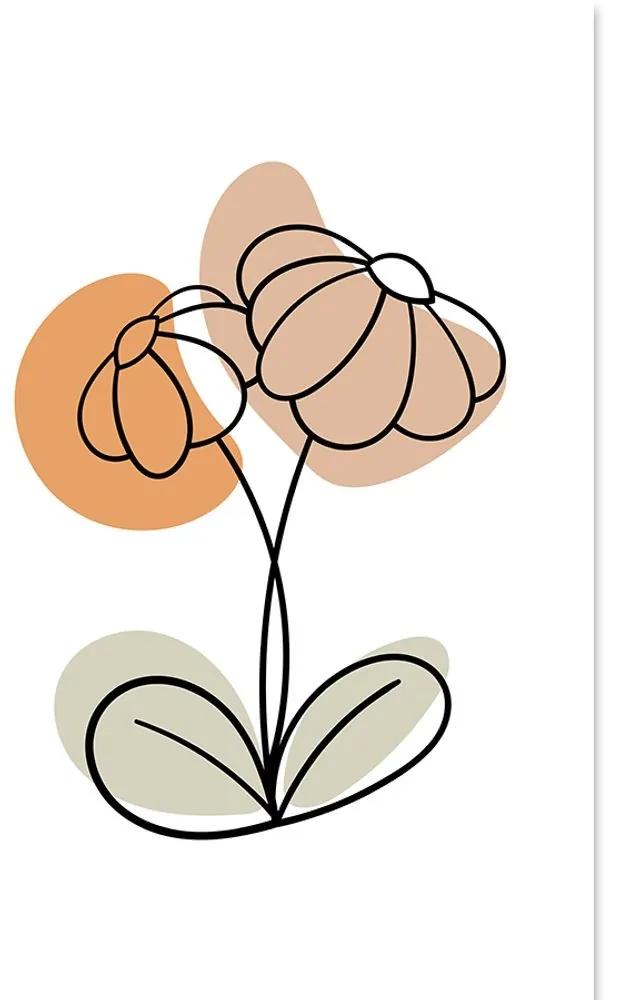 Obraz minimalistický kvet na bielom pozadí No1 - 40x60