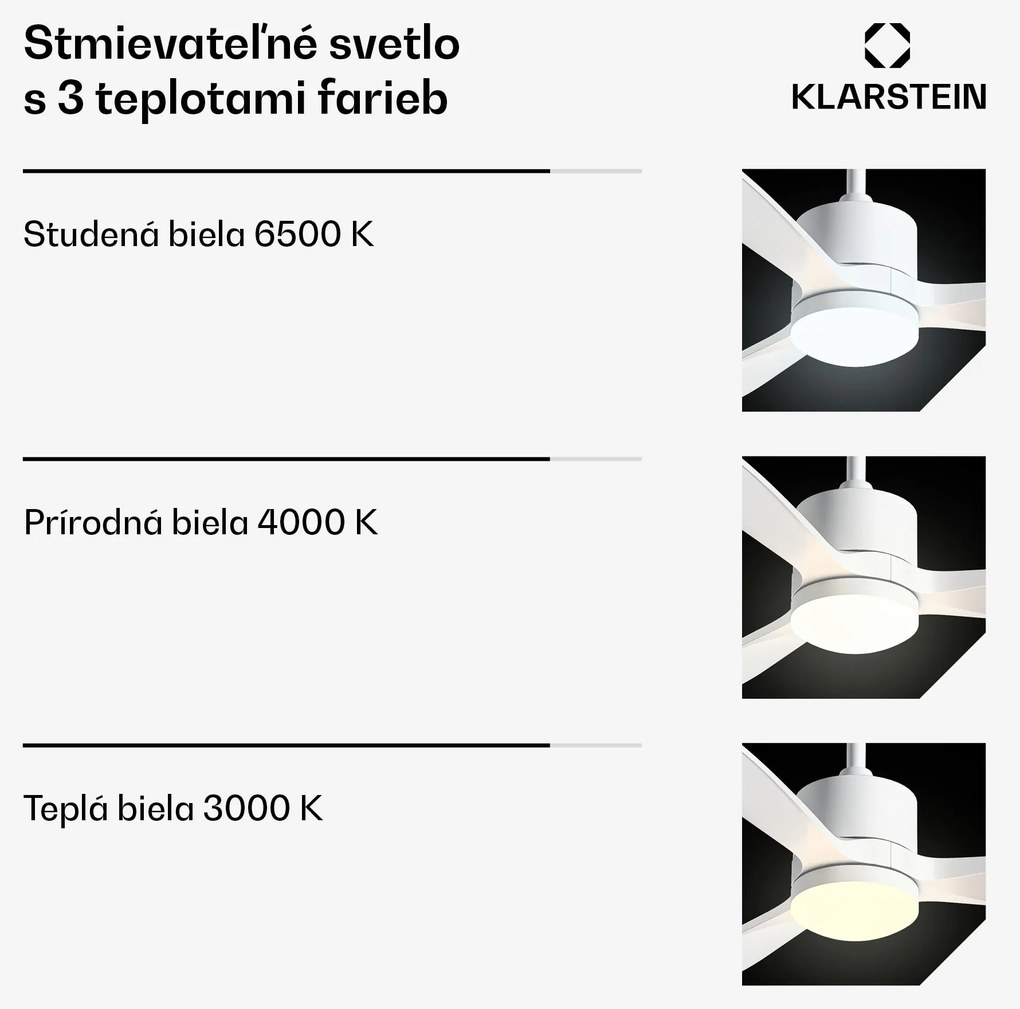Klarstein SkyBreeze Smart istropný ventilátor, Vnútorné i vonkajšie použitie, Inteligentné ovládanie, IP44, 40 dB