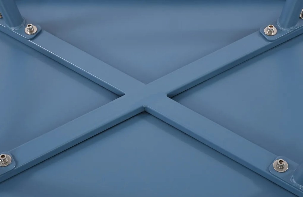 Konferenčný stolík Velva - v45 x 80 x 45 cm - Modrá