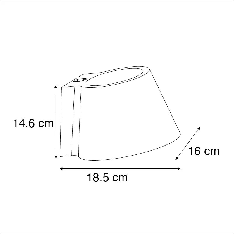 Priemyselná nástenná lampa betón - Cup