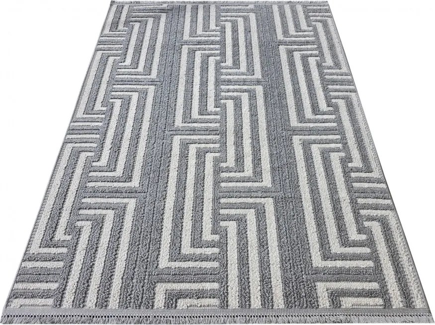 DC Koberec Milano 011 sivá krémová Rozmer: 80×200 cm