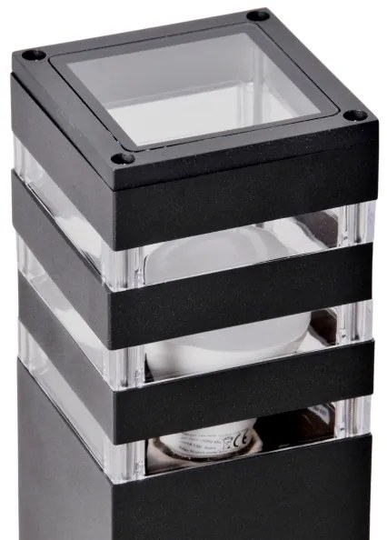 LED RGBW stmievateľná vonkajšia lampa TEKSAS 1xE27/12W/230V 74 cm IP44 antracit