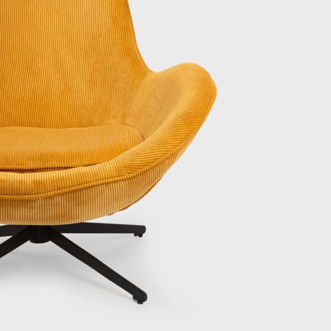 Kreslo LUNAIRE menčestrové, horčicové 710087