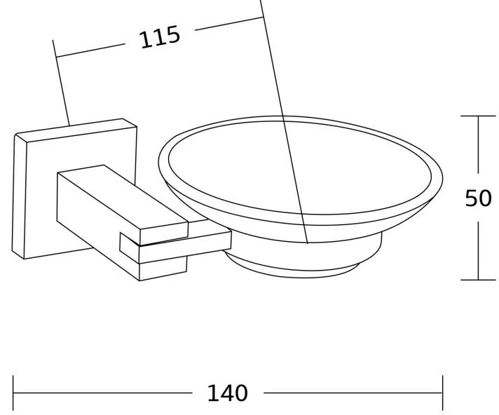 Mexen príslušenstvo, VANE držiak na mydlo, zlatá, 7020939-50