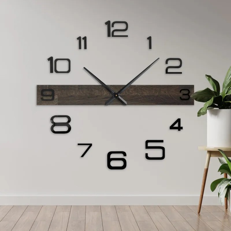 Minimalistické elegantné hodiny dubové drevo I SENTOP MAS023-BLACK-3169