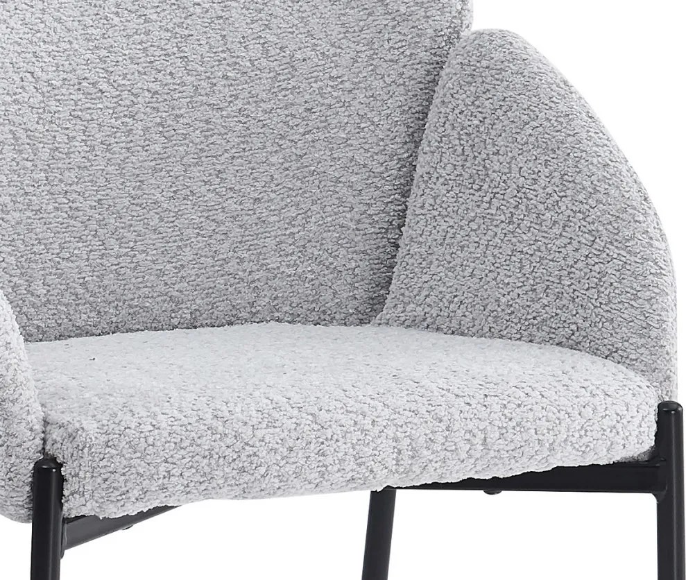 Jedálenská stolička Felicita, svetlo šedá štruktúrovaná látka