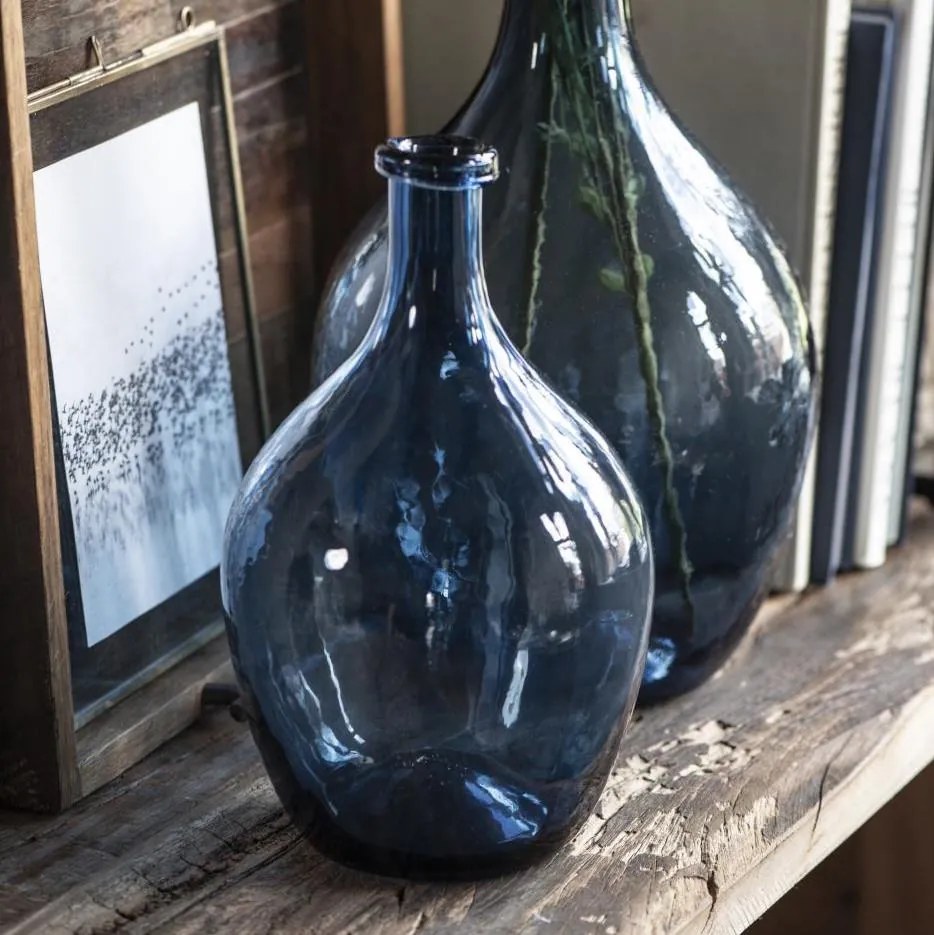 IB LAURSEN Sklenená váza Balloon Blue Glass