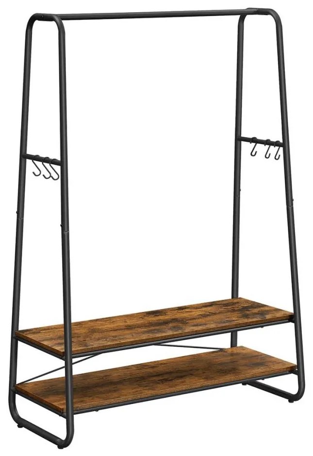 Stojanový vešiak LINEA hnedá/čierna