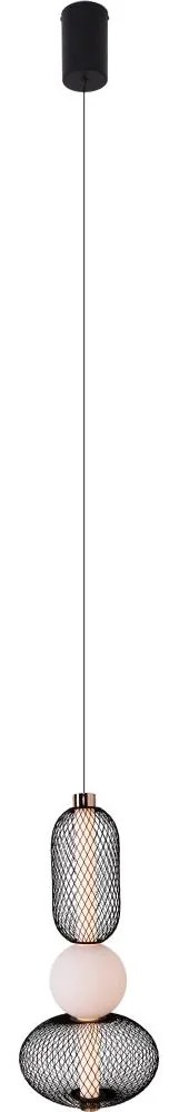 MAXLIGHT P0591 - LED Luster na lanku BORA LED/10W/230V pr. 22 cm biela/čierna