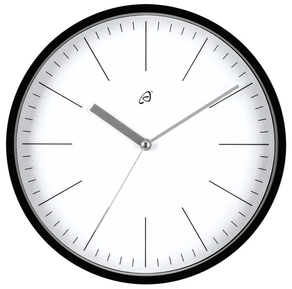 AURIOL® Nástenné hodiny so skleneným krytom (čierna / biela), čierna / biela (100301154)