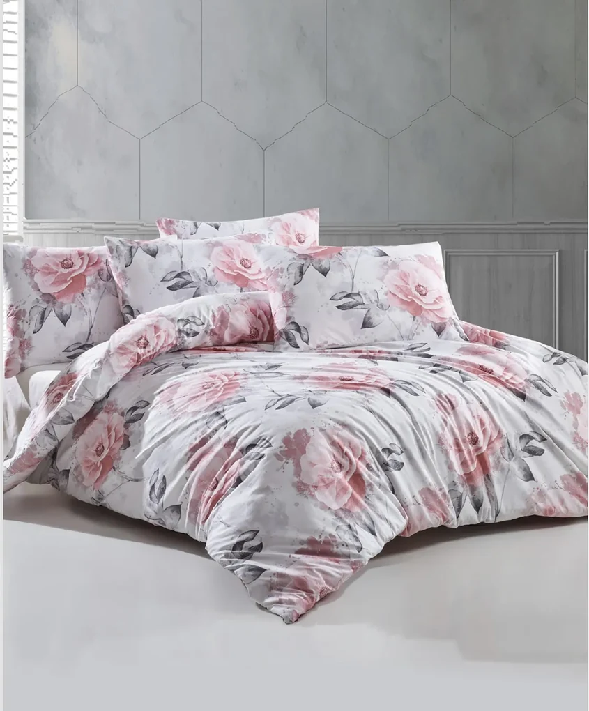 Obliečky bavlnené Ander Ružové 200x140cm+90x70cm TiaHome