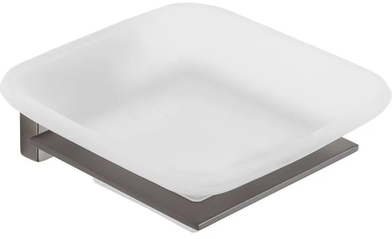 Mexen Arno, sklenená miska na mydlo, grafitová, 7020739-66