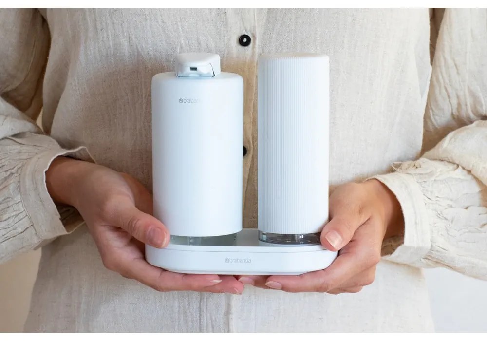 Biely plastový stojan na umývacie prostriedky SinkStyle – Brabantia