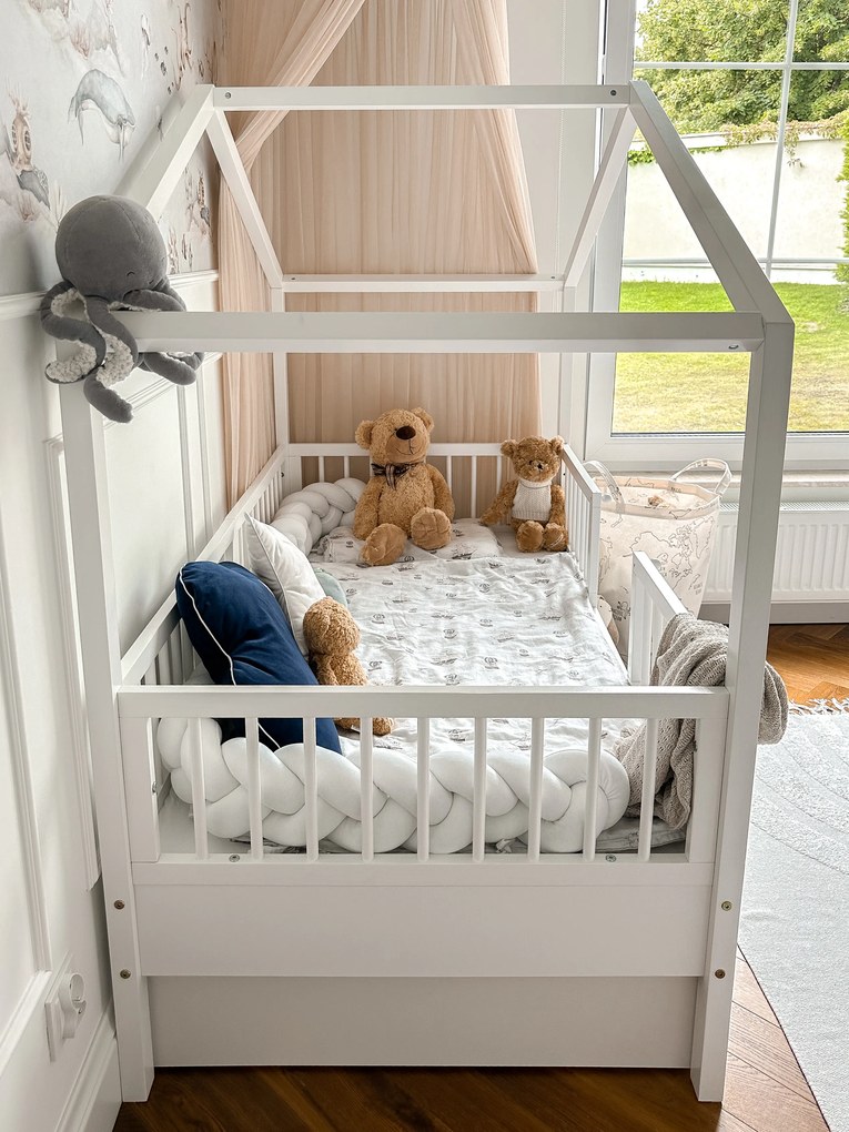 Posteľ domček Dream Nest snow 80x160 cm