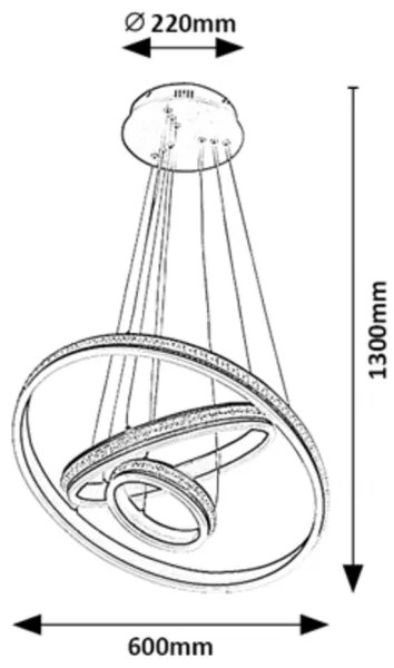 Rabalux 2230 - LED Luster na lanku AVALON LED/75W/230V