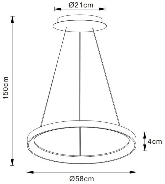 Lucide 46403/48/02 - LED Stmievateľný luster na lanku VIDAL LED/48W/230V